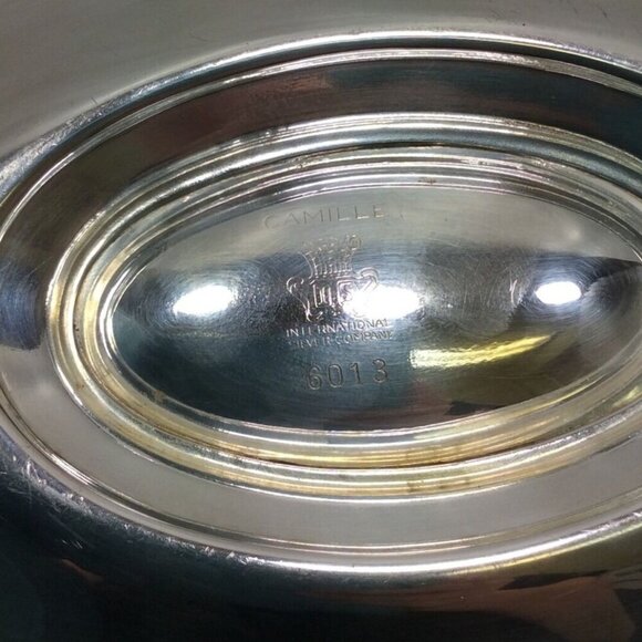 International Silver Camille Silverplate Gravy Boat Attached Underplate Vintage - Picture 9 of 9